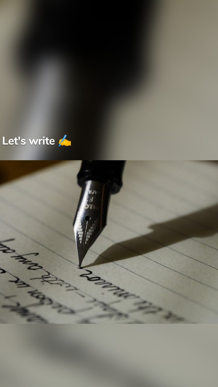 Let's write ✍️